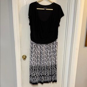 R&M Richards Black and White dress